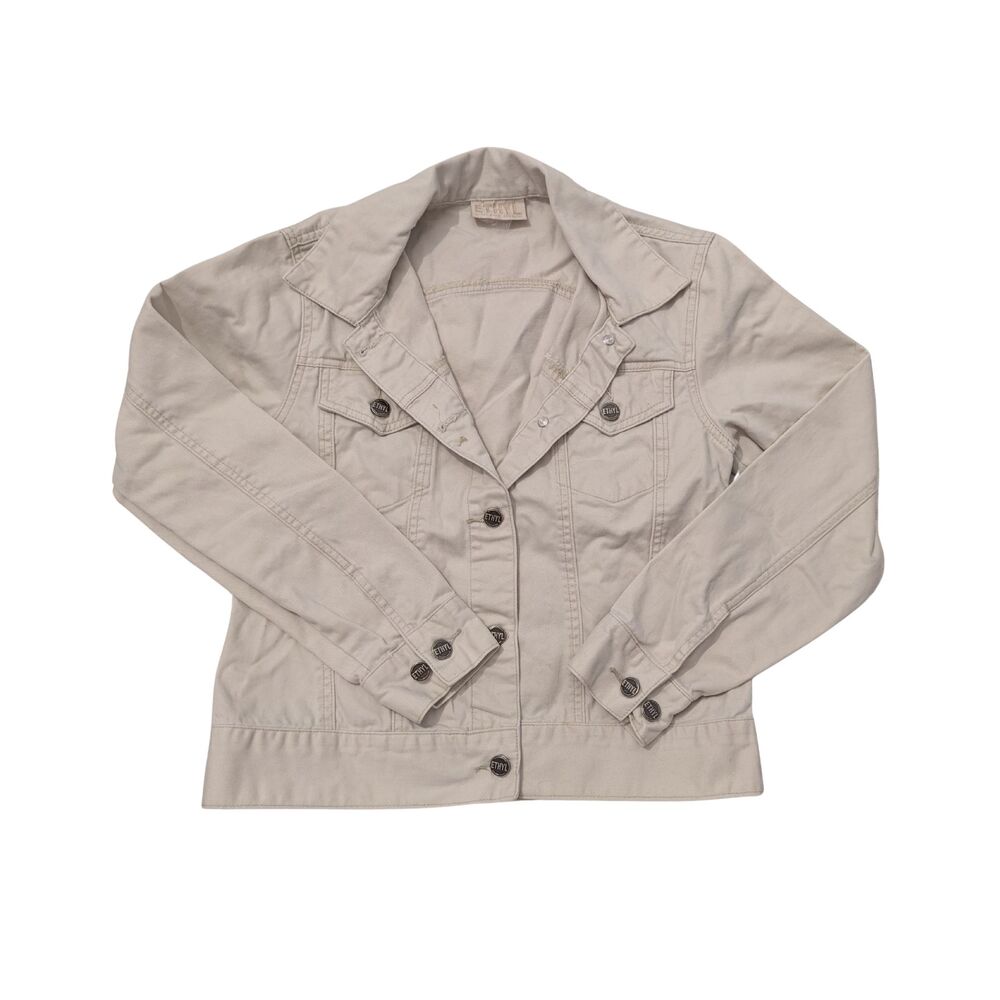 Ethyl Vintage Denim | Women's Small | 100% Cotton Off-White Denim Jacket